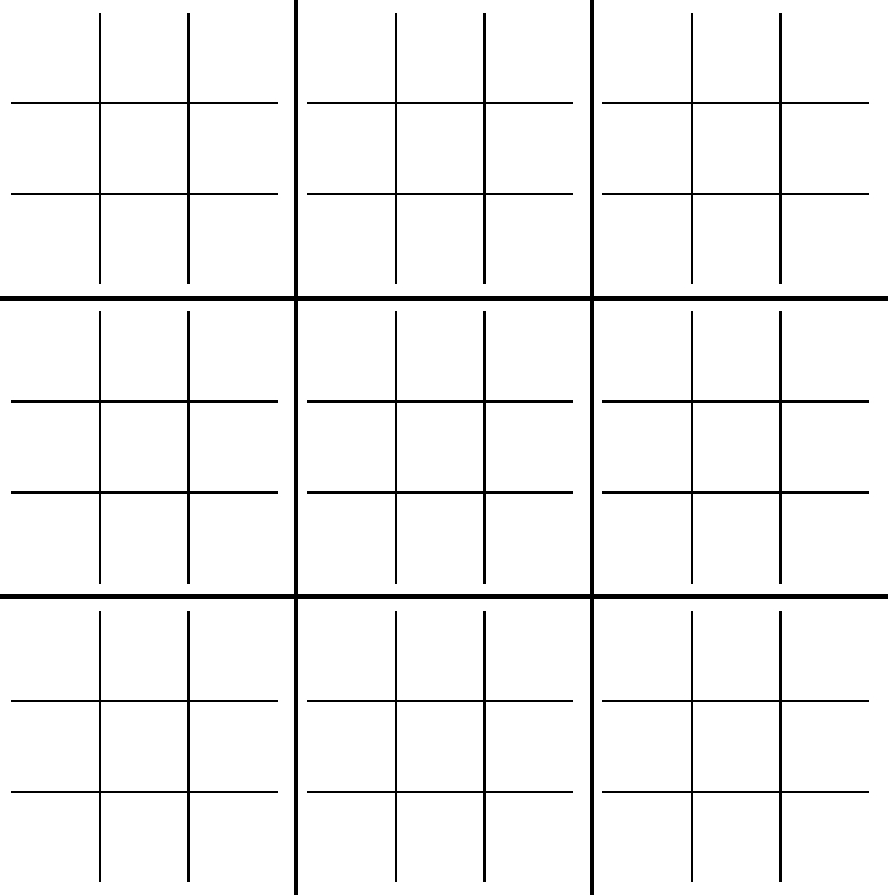 Een GIF die laat zien hoe naar welk kleine spel je moet in het groter spel op basis van waar het teken is geplaasts.