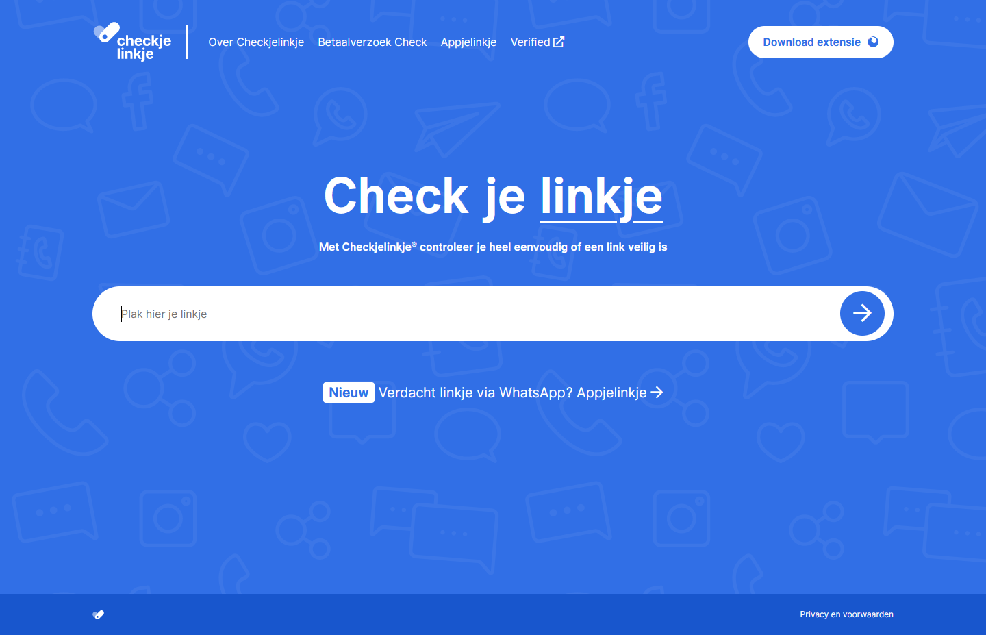 De site Check je linkje